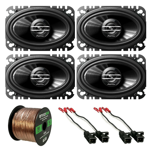 4 x Pioneer 4x6" Speakers Enrock Speaker Wire 2 x Metra Speaker Wire Harness
